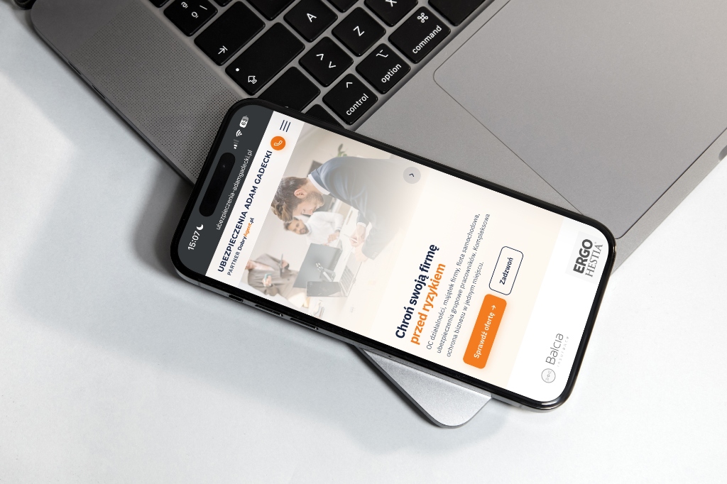 Strona Ubezpieczenia Adam Gadecki – widok mobile